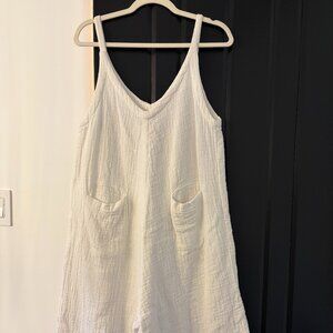 Myrah Peñaloza White Gauze Jumpsuit